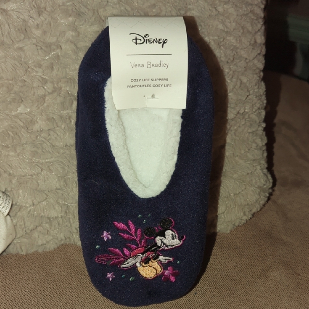 Disney Vera Bradley Cozy Slippers - Navy and Pink